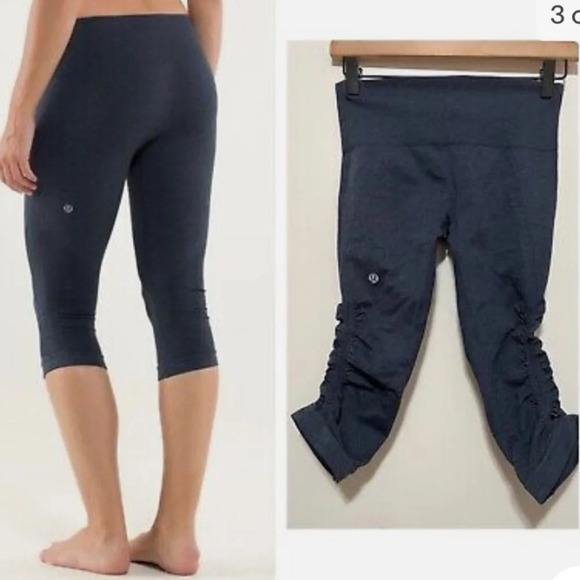 Lululemon Athletica Flow & Go Seamless Cropped Women Leggings Size 4 - Picture 1 of 6
